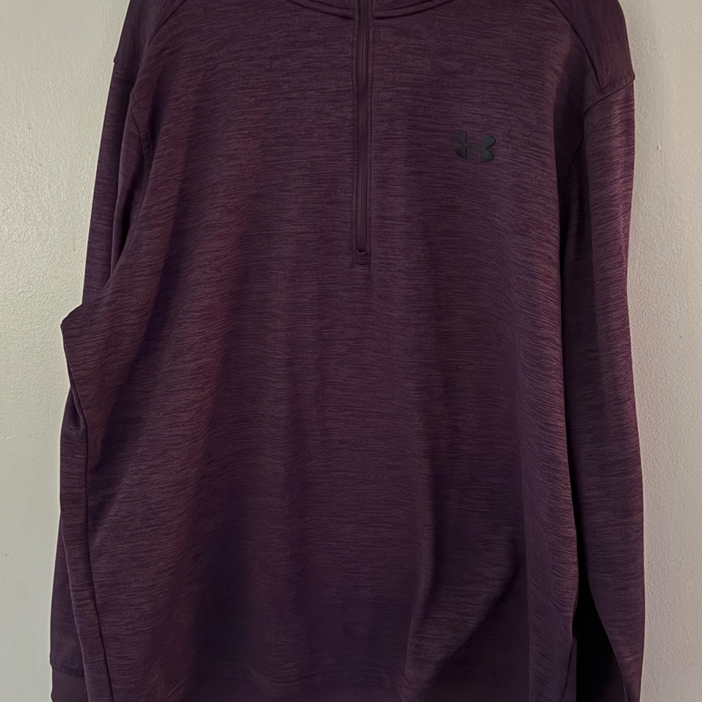 Under Armour Heathered Plum Quarter-Zip Pullover